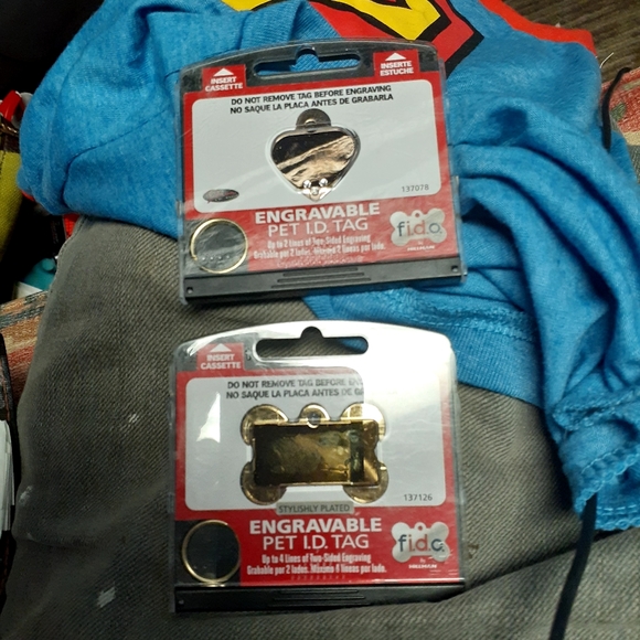 Pet superman shirt tags you can engrave and flea a - Picture 3 of 3